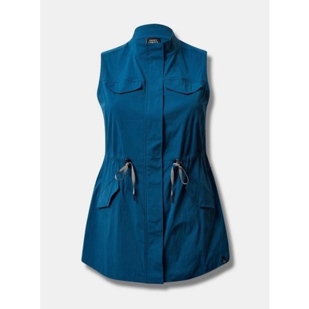 Torrid Happy Camper Vest, Leigon Blue, Size 3X - Picture 4 of 12